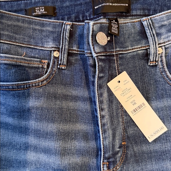 White House Black Market Slim Fit Denim NWT size 8 - Picture 2 of 6